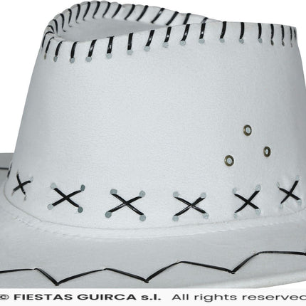 Feestbazaar Western Cowboyhoed Wit Kind – White Rider