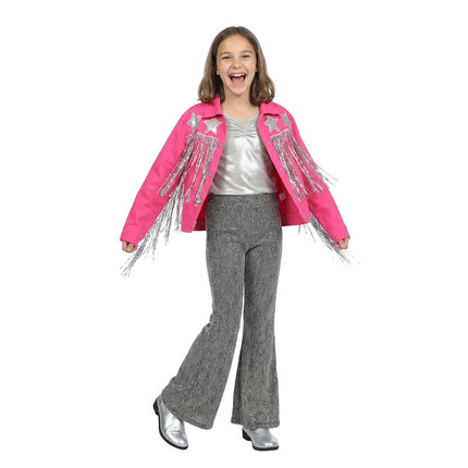 Feestbazaar Western Franje Jasje Roze met Sterren Premium