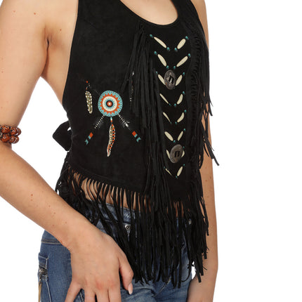 Feestbazaar Western Shirt Dames Zwart