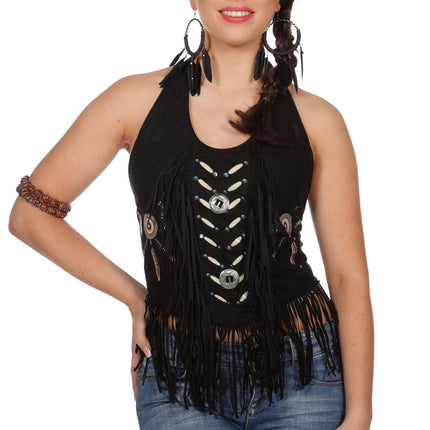 Feestbazaar Western Shirt Dames Zwart