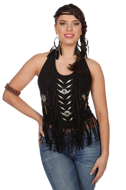 Feestbazaar Western Shirt Dames Zwart