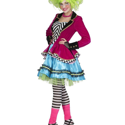 Feestbazaar Wicked Mad Hatter Jurk Dames