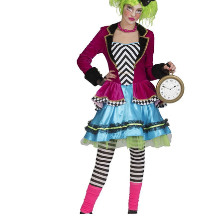 Feestbazaar Wicked Mad Hatter Jurk Dames