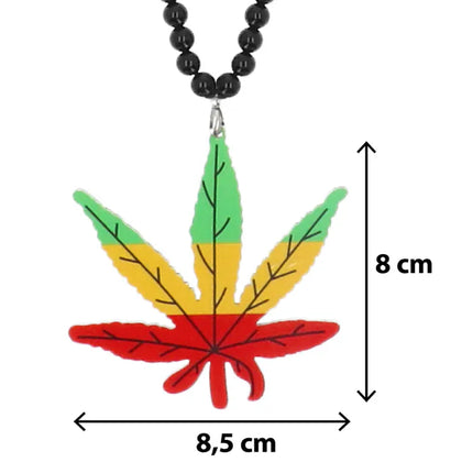 Feestbazaar Wietblad Ketting Rasta Vibes