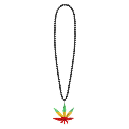 Feestbazaar Wietblad Ketting Rasta Vibes