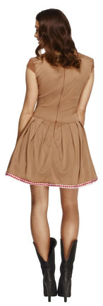 Feestbazaar Wild West Cowgirl Jurk Bruin