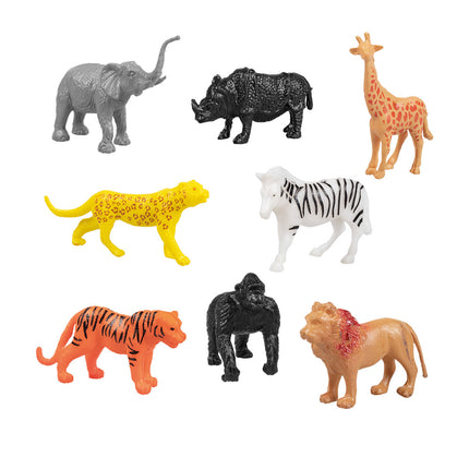 Feestbazaar Wilde Dieren Speelgoed Set (8st)