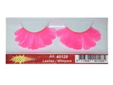 Feestbazaar Wimpers veren roze