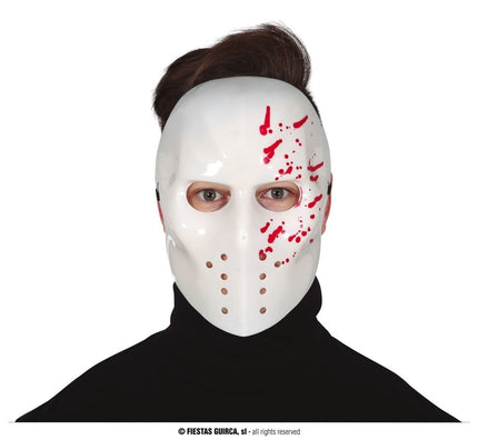 Feestbazaar Wit Bloederig Hockey Masker