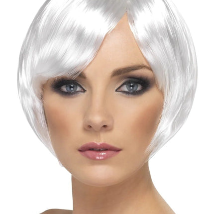 Feestbazaar Witte Bobline Pruik Babe