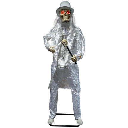 Feestbazaar Witte Doodsgraver Halloween 185cm