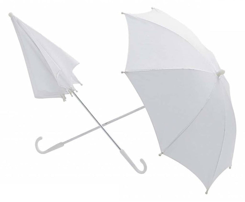 Feestbazaar Witte Paraplu 60cm doorsnee