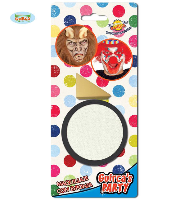 Feestbazaar Witte schmink met sponsje