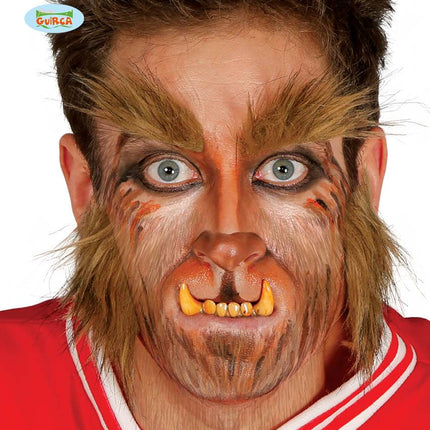 Feestbazaar Wolf Gezichtshaar Set