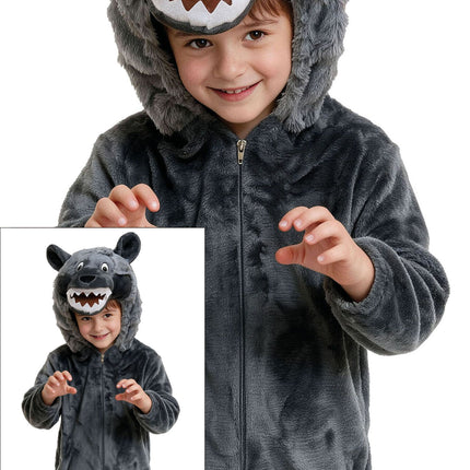 Feestbazaar Wolf Onesie Kind