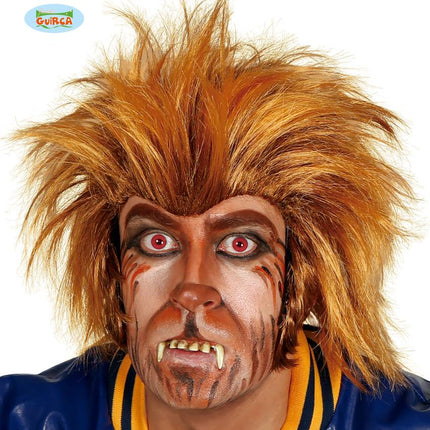 Feestbazaar Wolf Pruik Bruin