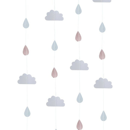 Feestbazaar Wolkenhangers Babyshower backdrop (6st)