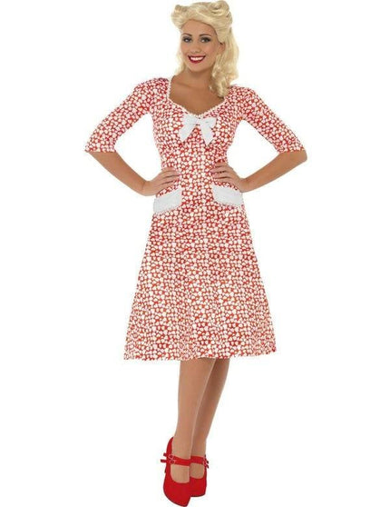 Feestbazaar WW2 1940's jurk sweetheart
