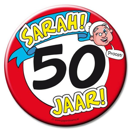 Feestbazaar XL Button 50 SARAH