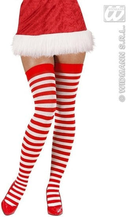 Feestbazaar XL Kniekousen rood/wit