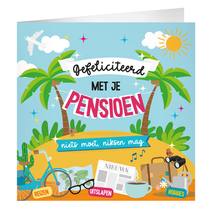 Feestbazaar XL Wenskaart Geniet van je Pensioen Cartoon