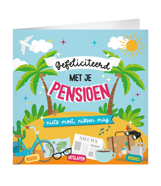 Feestbazaar XL Wenskaart Geniet van je Pensioen Cartoon