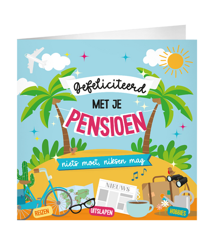 Feestbazaar XL Wenskaart Geniet van je Pensioen Cartoon