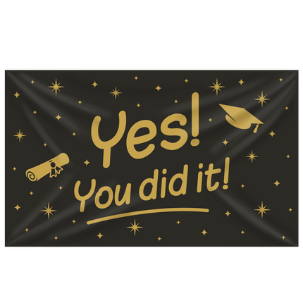 Feestbazaar XXL Gevelvlag Yes You Did It! (150x90cm)