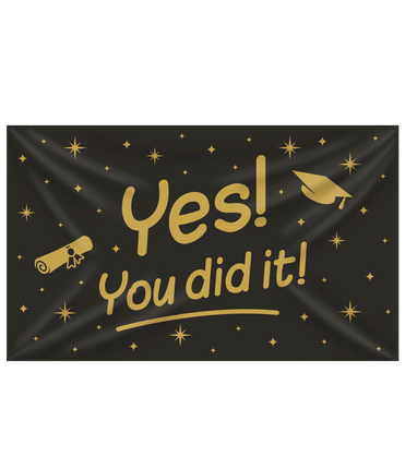 Feestbazaar XXL Gevelvlag Yes You Did It! (150x90cm)