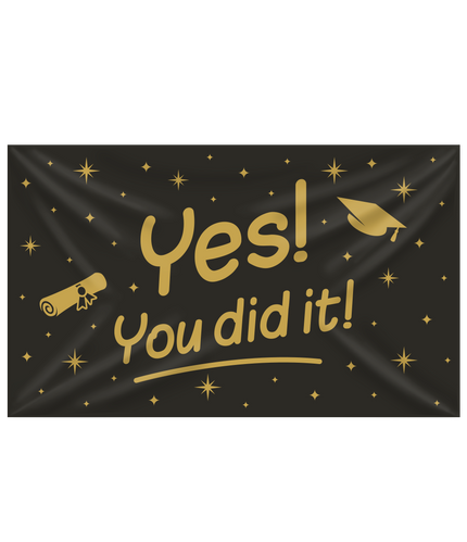 Feestbazaar XXL Gevelvlag Yes You Did It! (150x90cm)