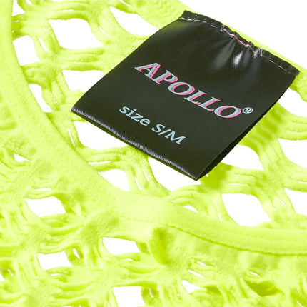 Feestbazaar Yellow Poison Netshirt Stretch Lange Mouw
