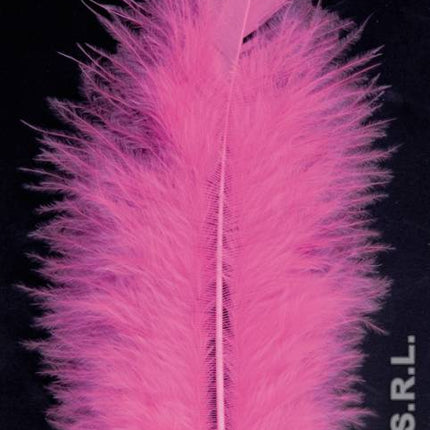 Feestbazaar Zakje met 50 veertjes roze