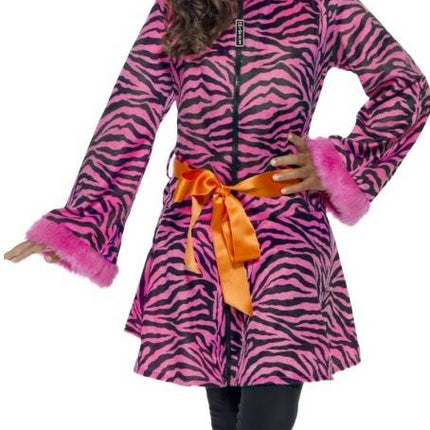 Feestbazaar Zebra jasje kind pink