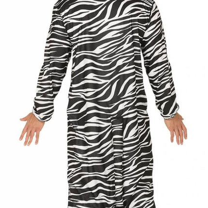 Feestbazaar Zebra Jumpsuit met Capuchon