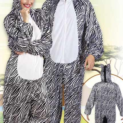Feestbazaar Zebra kostuum man/vrouw pluche