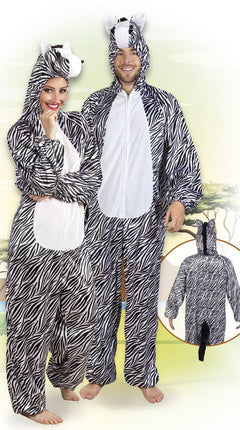 Feestbazaar Zebra kostuum man/vrouw pluche