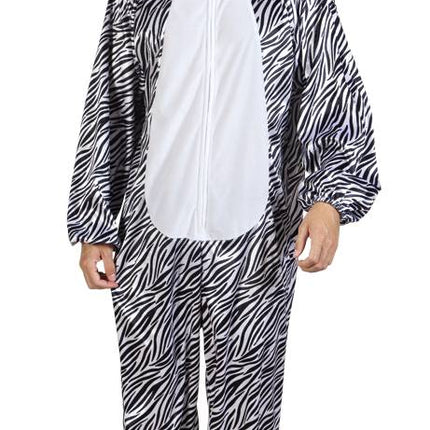 Feestbazaar Zebra kostuum man/vrouw pluche