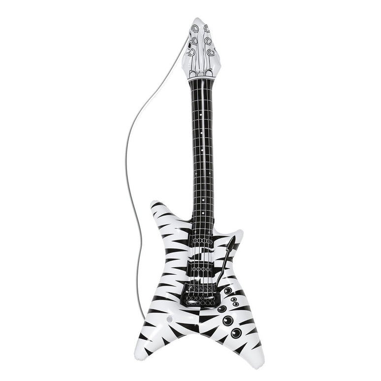 Feestbazaar Zebra opblaas gitaar 95 cm
