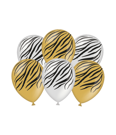 Feestbazaar Zebraprint Ballonnen (6st)
