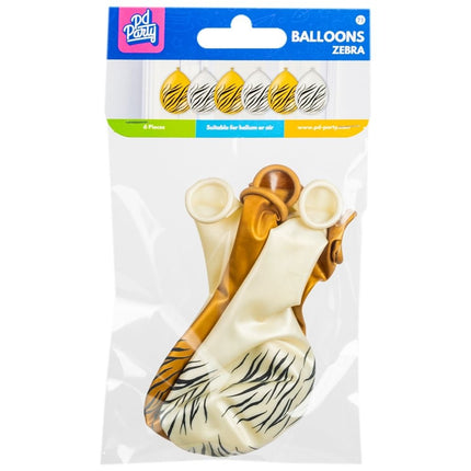 Feestbazaar Zebraprint Ballonnen (6st)