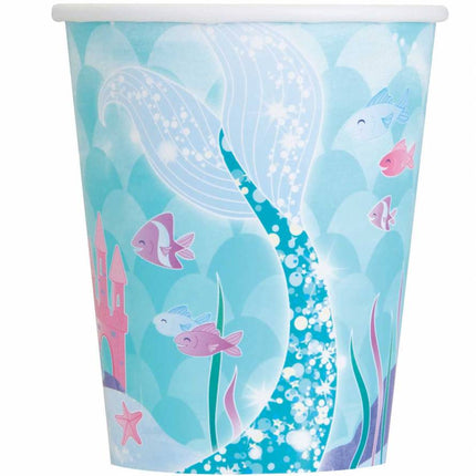 Feestbazaar Zeemeermin Bekers 200ml 8 stuks