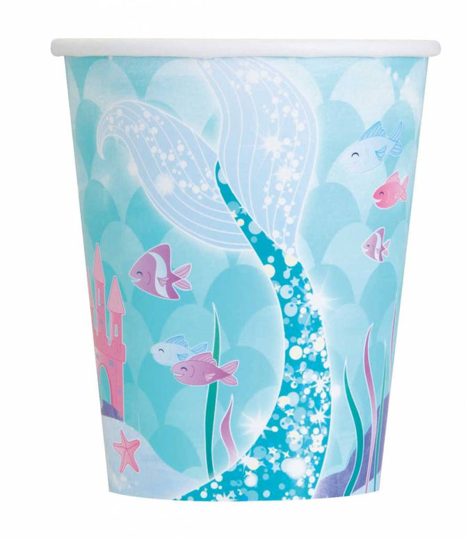 Feestbazaar Zeemeermin Bekers 200ml 8 stuks
