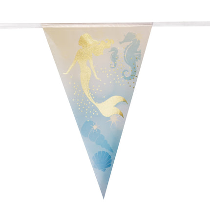 Feestbazaar Zeemeermin Folievlaggenlijn (4m)