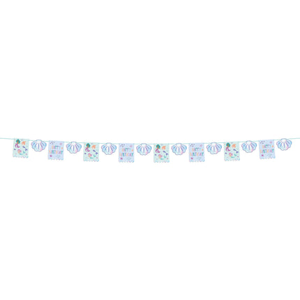 Feestbazaar Zeemeermin Magic Vlaggenlijn Happy Birthday (6m)