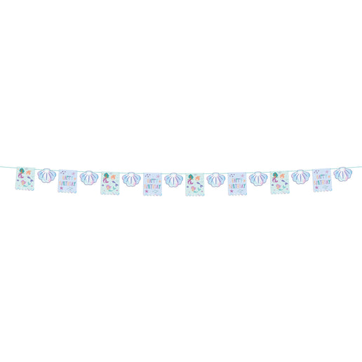 Feestbazaar Zeemeermin Magic Vlaggenlijn Happy Birthday (6m)