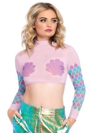 Feestbazaar Zeemeermin Mesh Crop Top
