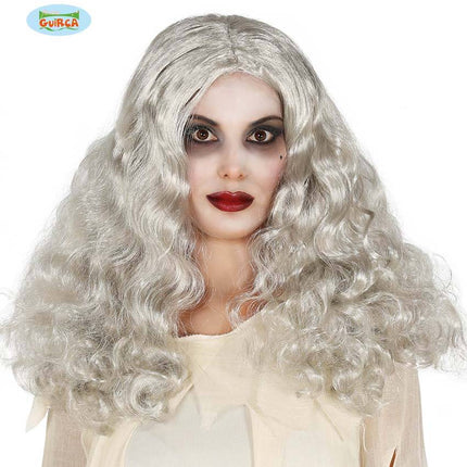 Feestbazaar Zilver Pruik Bobby Halloween