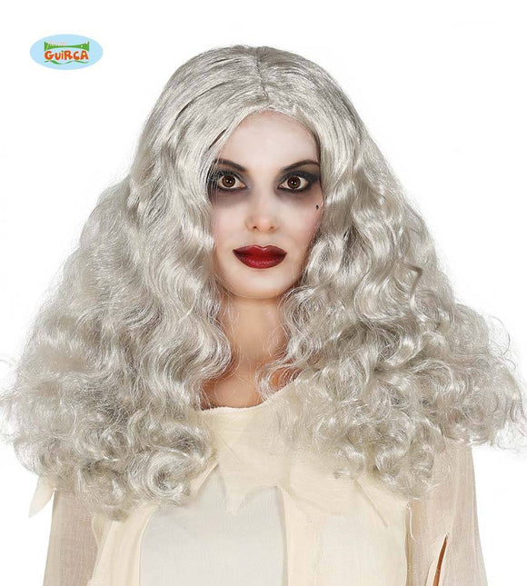 Feestbazaar Zilver Pruik Bobby Halloween