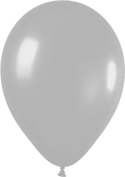 Feestbazaar Zilveren Ballonnen Metallic 10 stuks