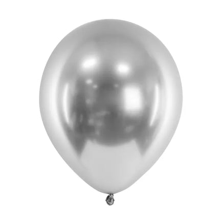 Feestbazaar Zilveren Glossy Ballonnen 30cm (50st)